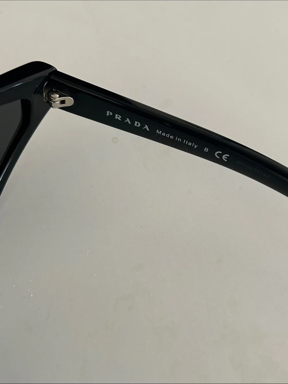 Prada Black Cat-Eye Sunglasses for Women with Logo Temples